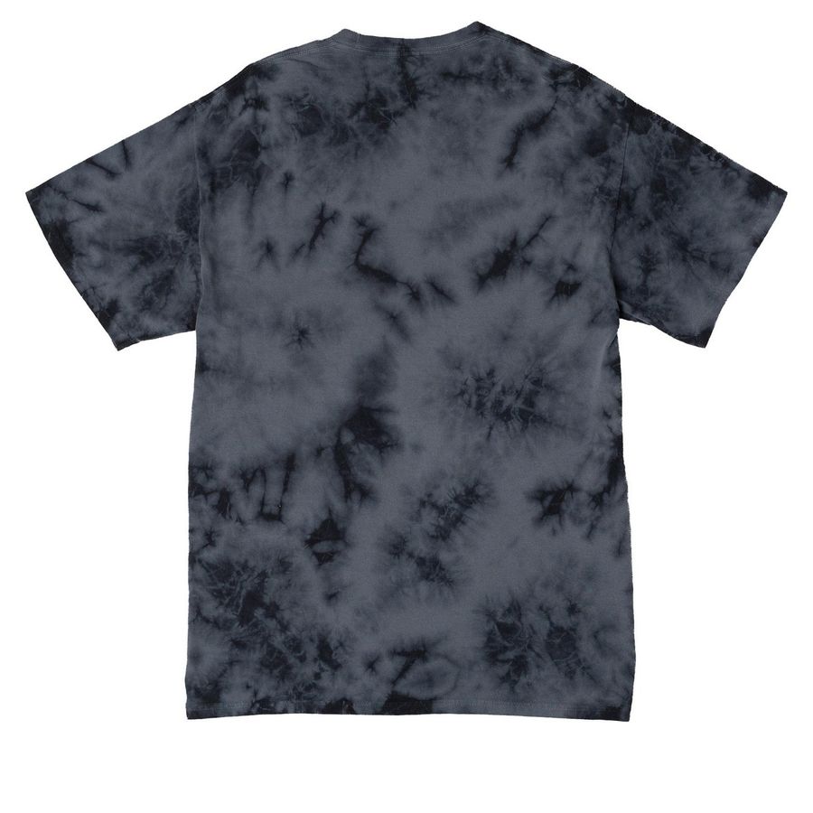 Wise Puppy University, a Black Crystal Tie Dye Tee (back-view)