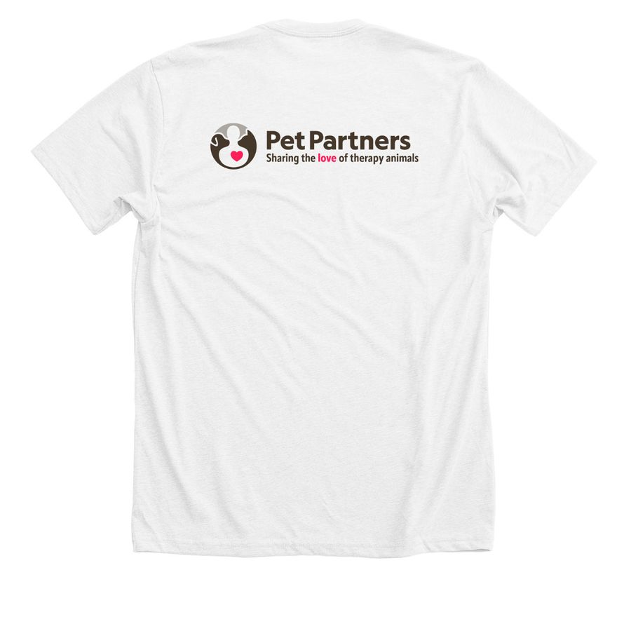 Tuukka for Pet Partners Pet of the Year, a Solid White Blend Premium Unisex Tee (back-view)