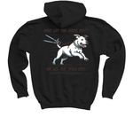 Against All Oddz Animal Alliance, a Black Youth Pullover Hoodie (back-view)