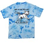 Against All Oddz Animal Alliance, a Sky Blue Youth Crystal Tie Dye Tee (back-view)