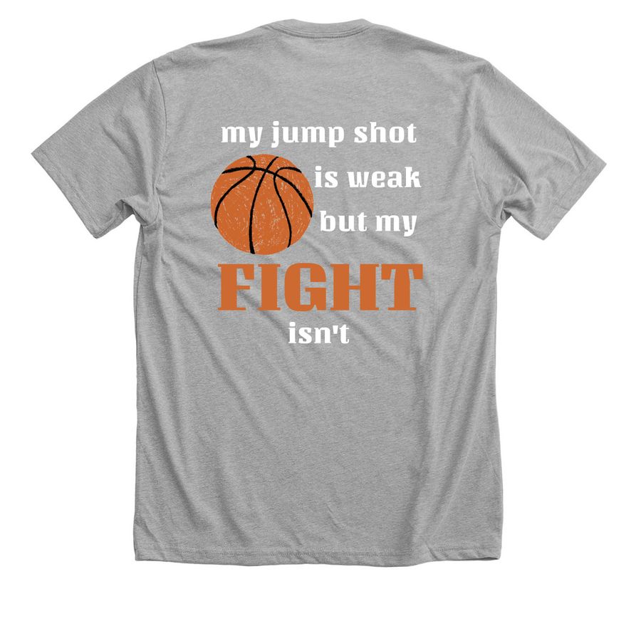 Becca's Battle, a Athletic Heather Premium Unisex Tee (back-view)