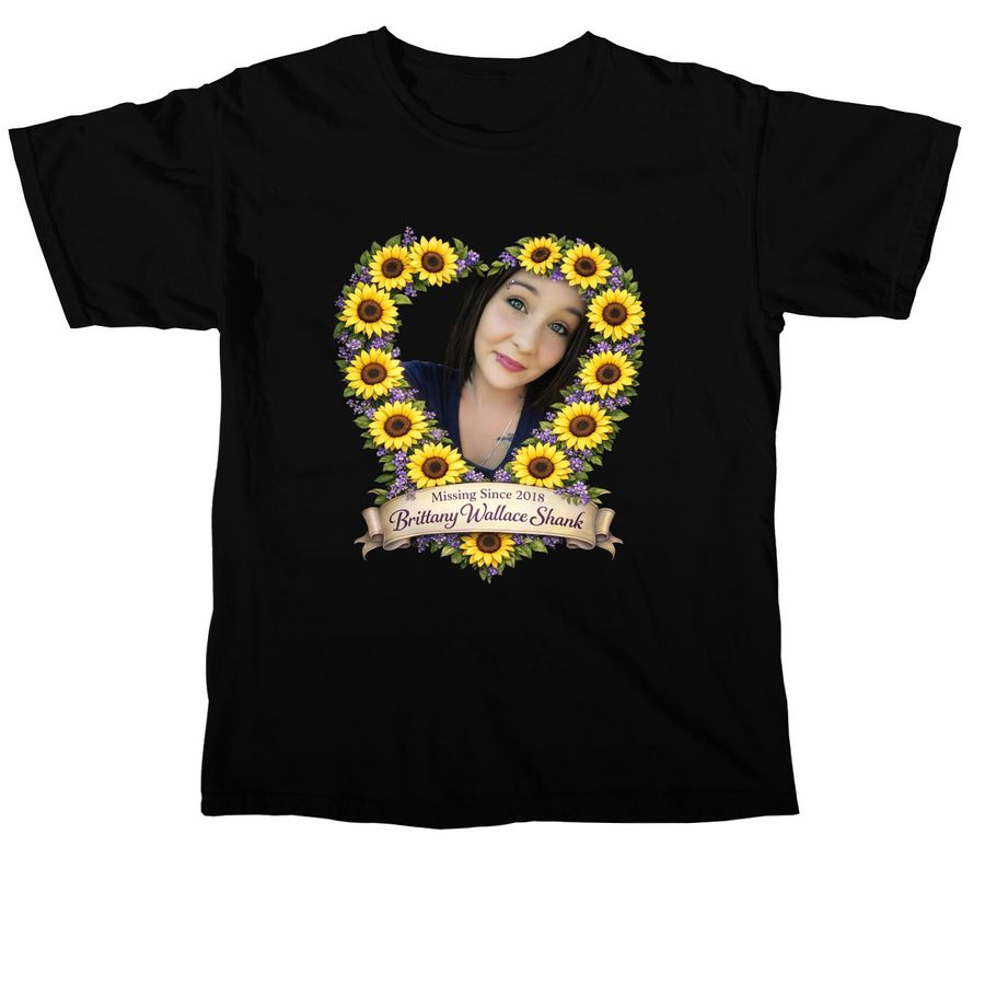 Brittany Sunflower Wreath, a Black Comfort Colors Unisex Tee