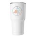 A tall One Harp World tumbler, a White Insulated Tumbler
