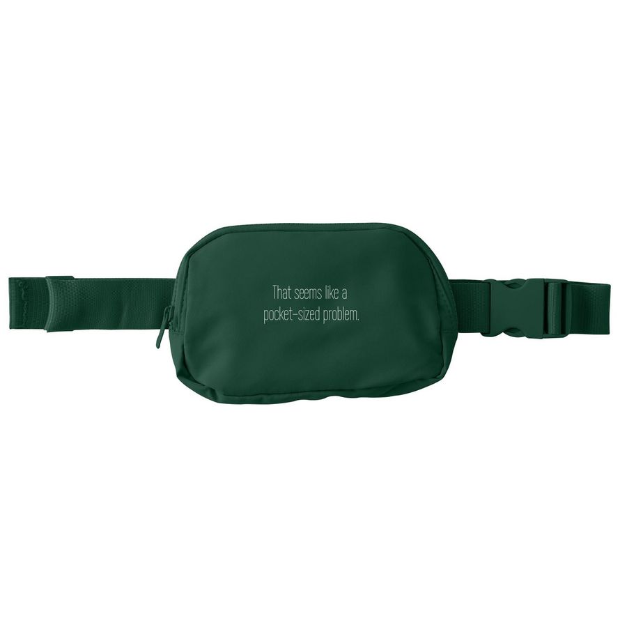 The Pocket-Sized Problem Pack, a Forest Green Matte Hip Pack