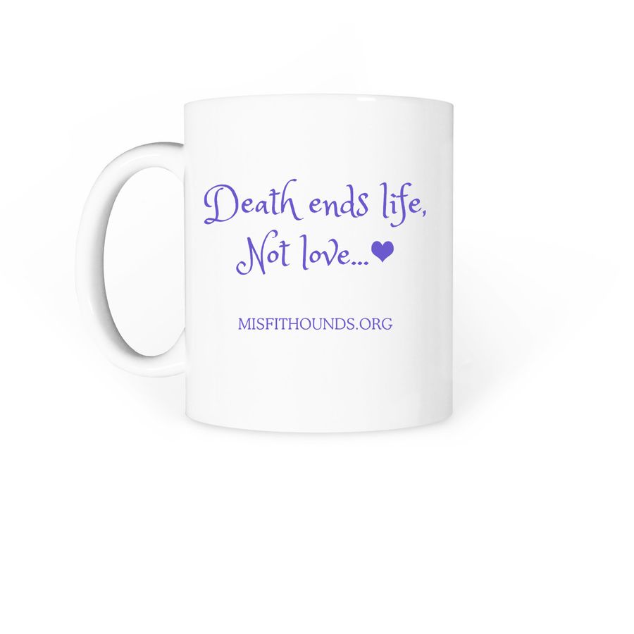 Sugar Skull Hailey, a White Coffee Mug (back-view)