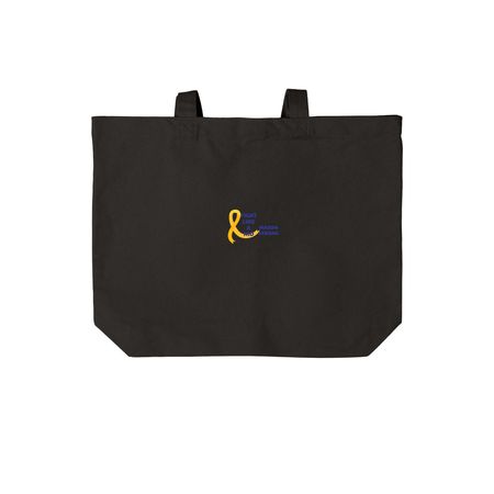 Fight like a kid, a Deep Black Cotton Canvas Tote Bag