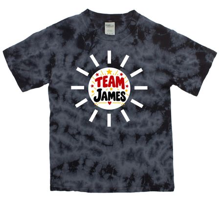 ?The Poppy? - Fight For James Shirt ?, a Black Youth Crystal Tie Dye Tee