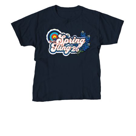 KMS Spring Fling 2026!, a Navy Youth Unisex Tee