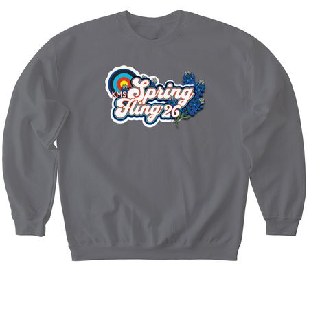 KMS Spring Fling 2026!, a Charcoal Softstyle Crewneck Sweatshirt