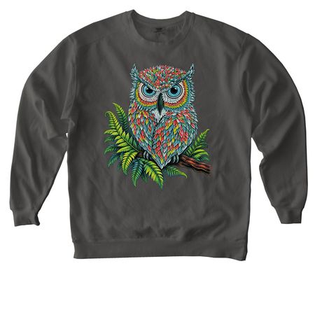 Edgy owl&nbsp;, a Pepper Comfort Colors Crewneck Sweatshirt
