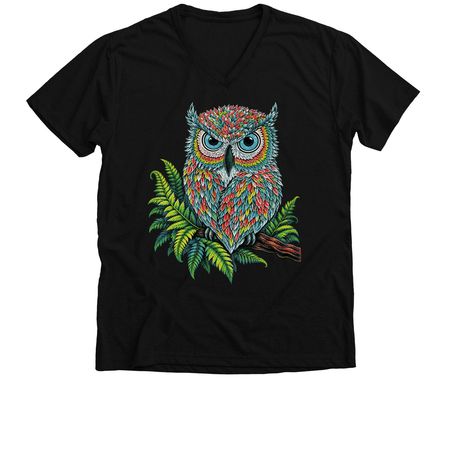 Edgy owl&nbsp;, a Solid Black Blend Premium V-Neck Tee