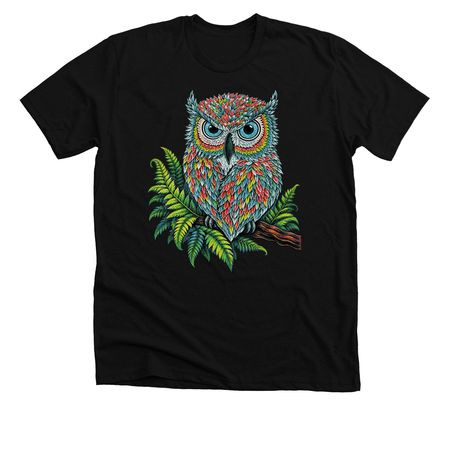Edgy owl&nbsp;, a Solid Black Blend Premium Unisex Tee