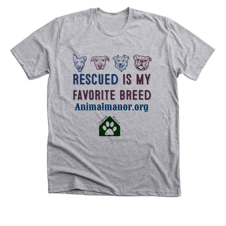 Save the Dogs!, a Athletic Heather Premium Unisex Tee