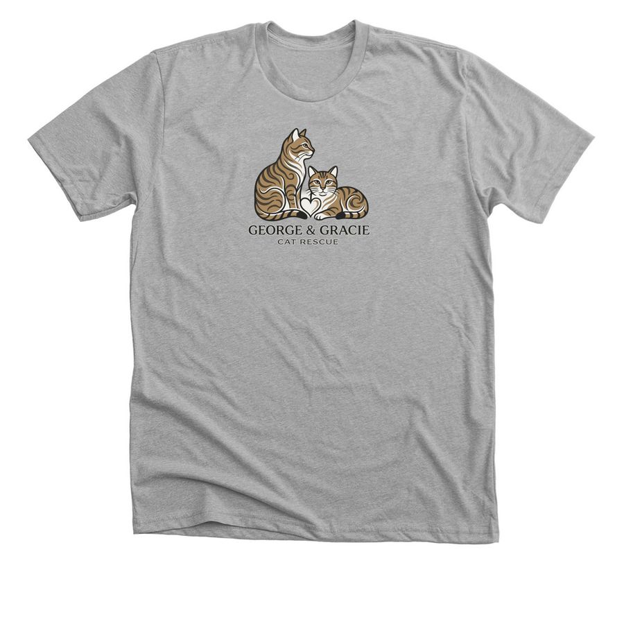 George and Gracie, a Athletic Heather Premium Unisex Tee