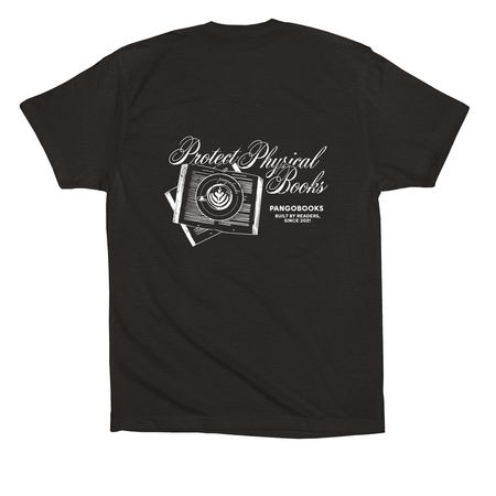 Protect Physical Books, a Black Premium Cotton Tee