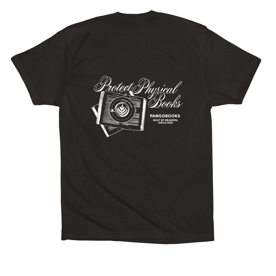 Protect Physical Books, a Black Premium Cotton Tee
