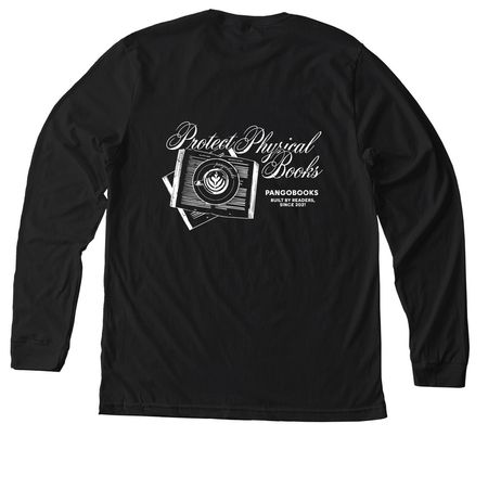 Protect Physical Books, a Solid Black Blend Premium Long Sleeve Tee