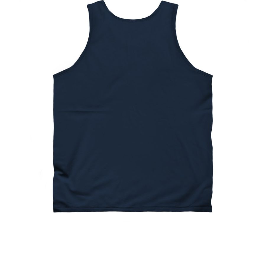 Sunflower Tops, a Navy Classic Unisex Tank Top (back-view)