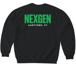 860 NexGen: Rep the Next, a Black Softstyle Crewneck Sweatshirt (back-view)