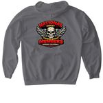 Nationals Club shirt, a Charcoal Gildan Softstyle Pullover Hoodie (back-view)