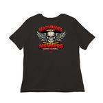 Nationals Club shirt, a Black Women?s Relaxed Cotton Tee (back-view)