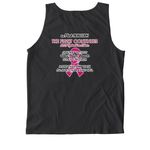 Pink Rebellion Tee, a Black Comfort Colors Tank Top (back-view)