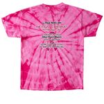 Pink Rebellion Tee, a Pink Classic Tie Dye Tee (back-view)