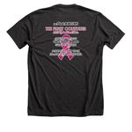 Pink Rebellion Tee, a Dark Grey Heather Premium Unisex Tee (back-view)