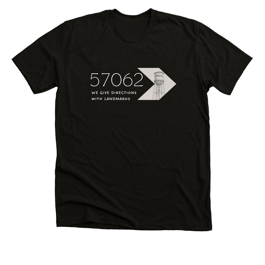 Springfield Tower, a Black Heather Premium Unisex Tee