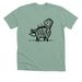 Possum Original Art Print, a Heather Dusty Blue Premium Unisex Tee