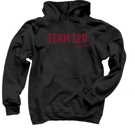Team 128 Hoodie, No Helicopter, a Black Pullover Hoodie