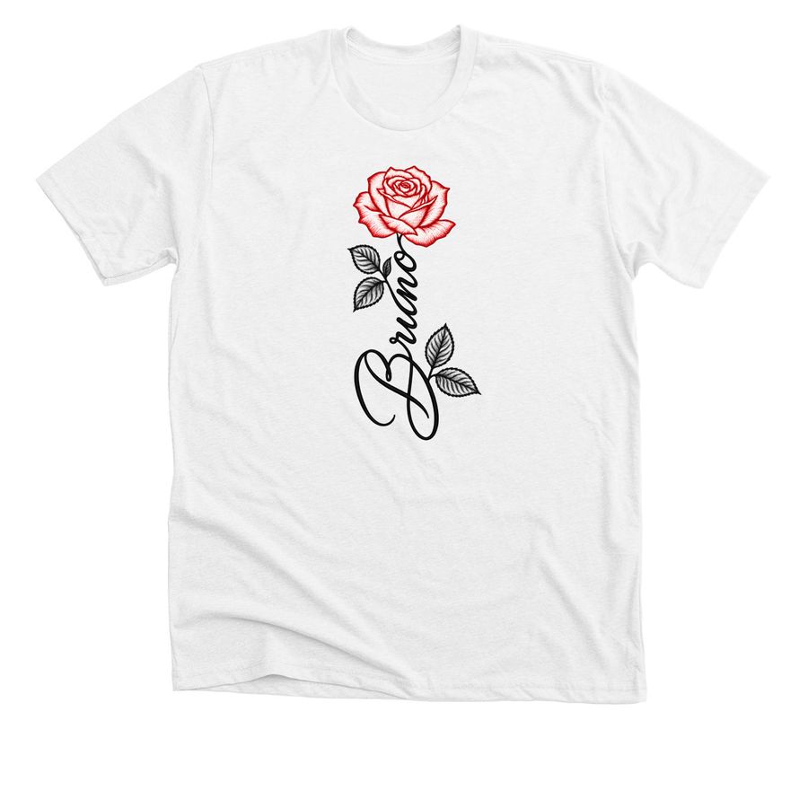 Bruno Mars The Romantic Tour Rose Natural&nbsp;shi, a Solid White Blend Premium Unisex Tee