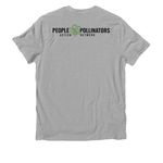 My Milkweed Brings All the Bugs to the Yard!, a Granite Grey Heather Allmade Organic Cotton Unisex Tee (back-view)