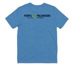 My Milkweed Brings All the Bugs to the Yard!, a Azure Blue Allmade Youth Eco Triblend Tee (back-view)