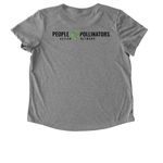My Milkweed Brings All the Bugs to the Yard!, a Aluminum Grey Allmade Eco Triblend Women?s Scoop Neck Tee (back-view)