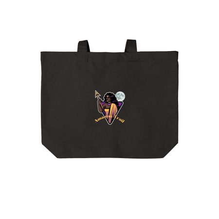Amazon Trail Totes, a Deep Black Cotton Canvas Tote Bag