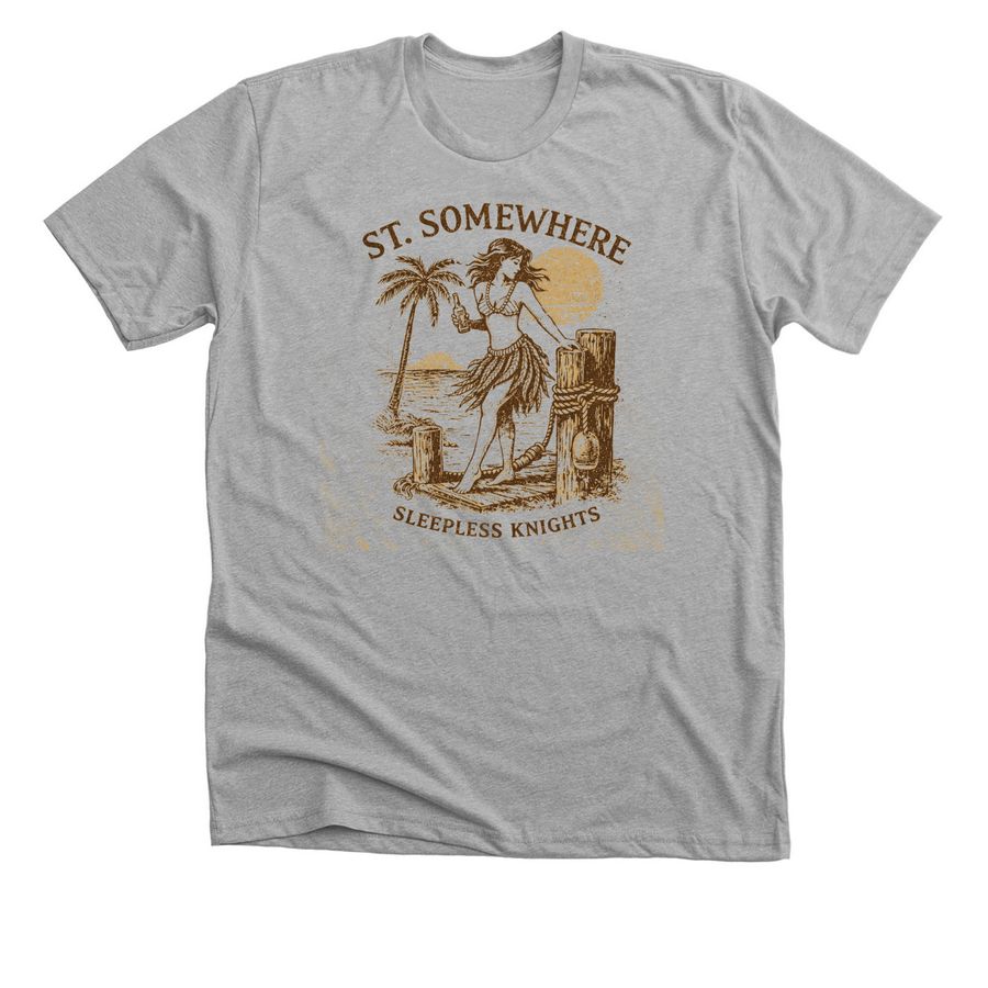 Dockside Dancer, St. Somewhere, a Athletic Heather Premium Unisex Tee
