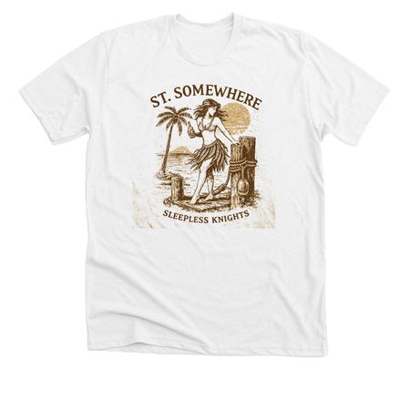 Dockside Dancer, St. Somewhere, a Solid White Blend Premium Unisex Tee