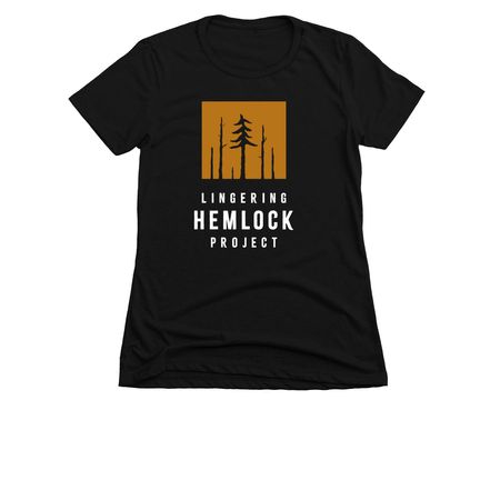 Shirts with white logo, a Black Women's Slim Fit Tee