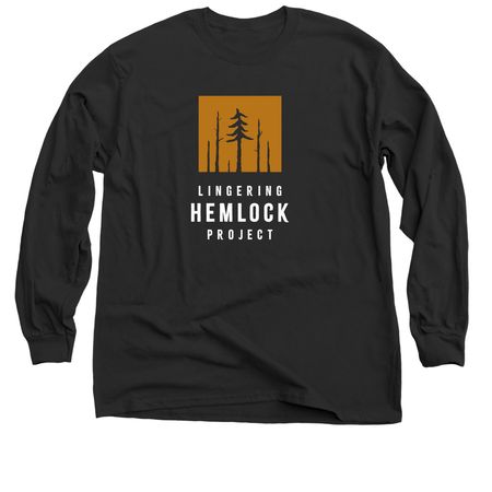 Shirts with white logo, a Black Classic Long Sleeve Tee