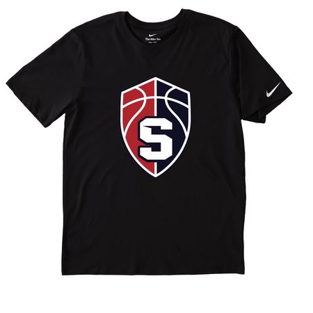 Dri-Fit Full Color Logo, a Black Nike Dri-FIT Jersey Blend Performance Tee