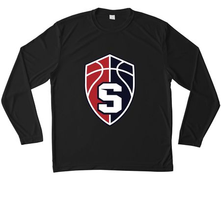 Dri-Fit Full Color Logo, a Black Unisex Performance Long Sleeve Tee
