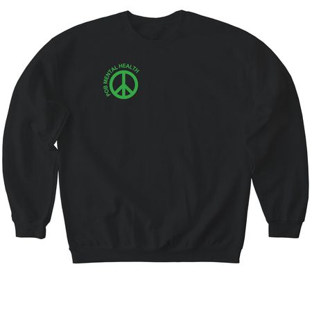 The Peace of Mind Tee & Crew, a Black Softstyle Crewneck Sweatshirt
