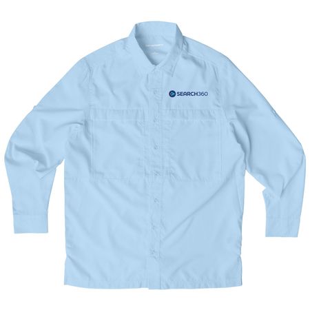Search360 Classic Button-Up, a Light Blue Daybreak UV Long Sleeve Shirt