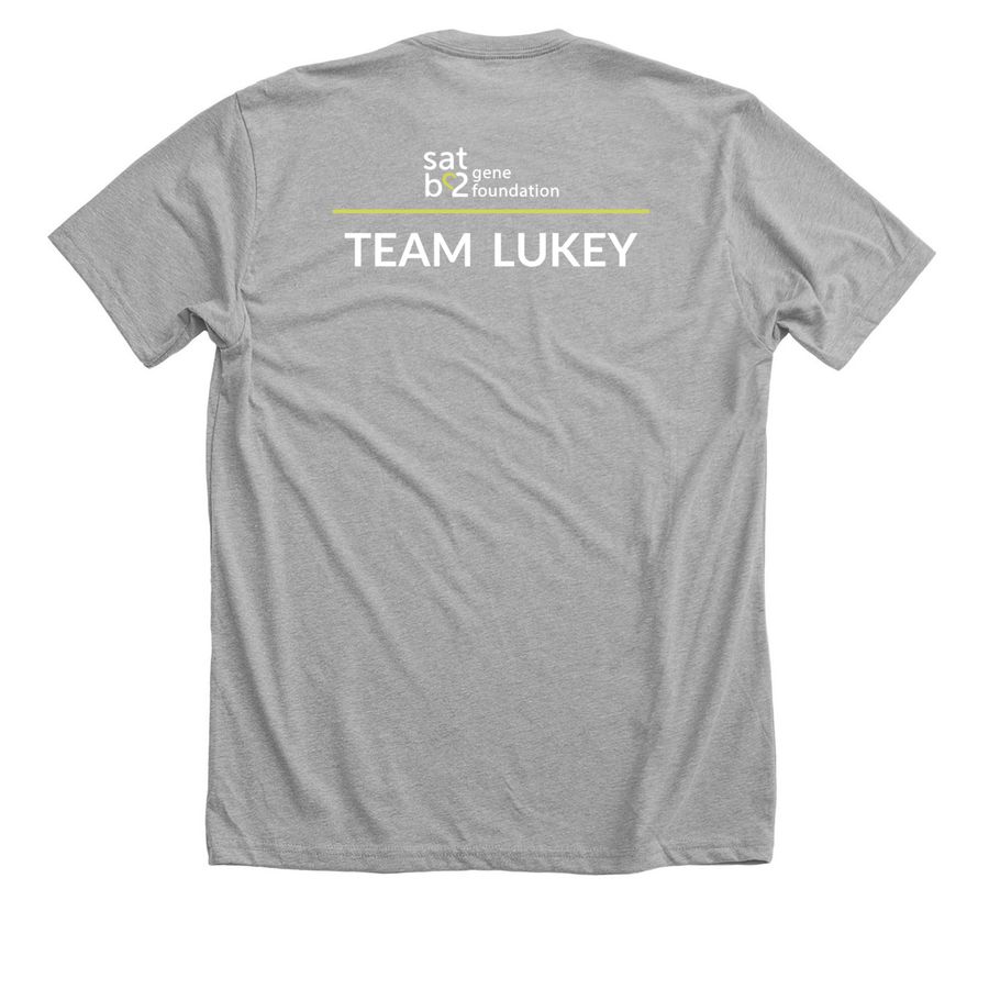 Team Lukey, a Athletic Heather Premium Unisex Tee (back-view)