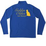 Golden Oldies Performance Outerwear, a True Royal Unisex Performance Quarter Zip Pullover (back-view)