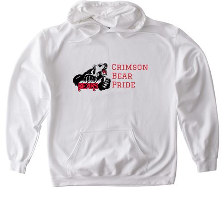 Crimson Bear Pride, a White Gildan Softstyle Pullover Hoodie