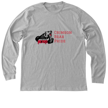 Crimson Bear Pride, a Athletic Heather Premium Long Sleeve Tee