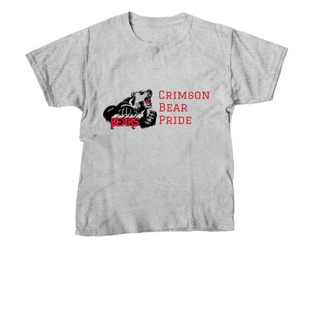 Crimson Bear Pride, a Sport Grey Youth Unisex Tee