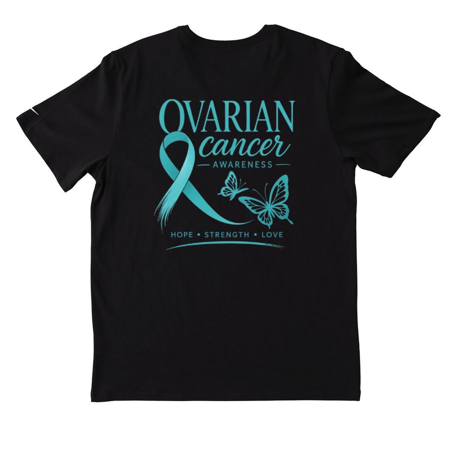 Spreading Ovarian Cancer Awareness - Athletic, a Black Nike Dri-FIT Jersey Blend Performance Tee (back-view)